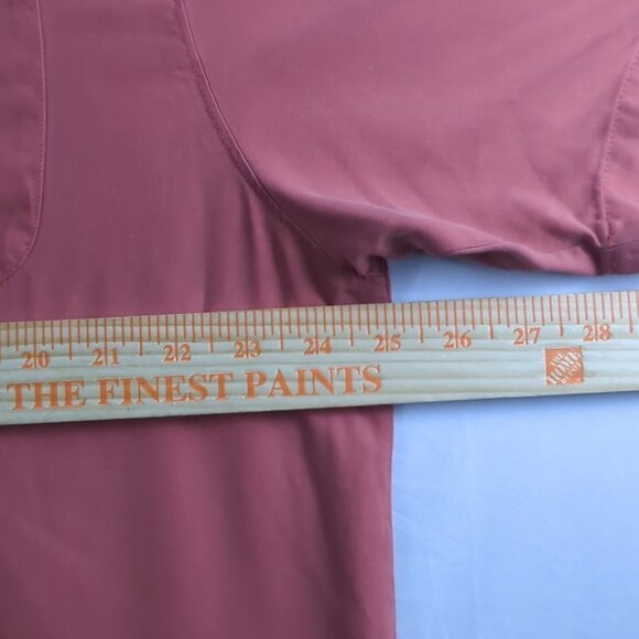 Tommy Bahama 100% Silk Short Sleeve Salmon Button Up Mens Large Casual Shirt - Picture 3 of 16